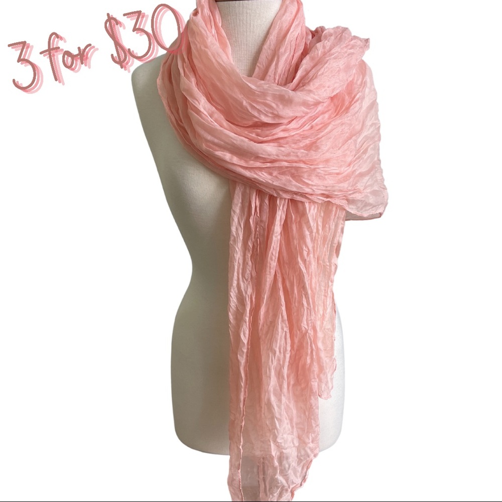 Alison Sheri 100% Cotton Soft Peach Scarf